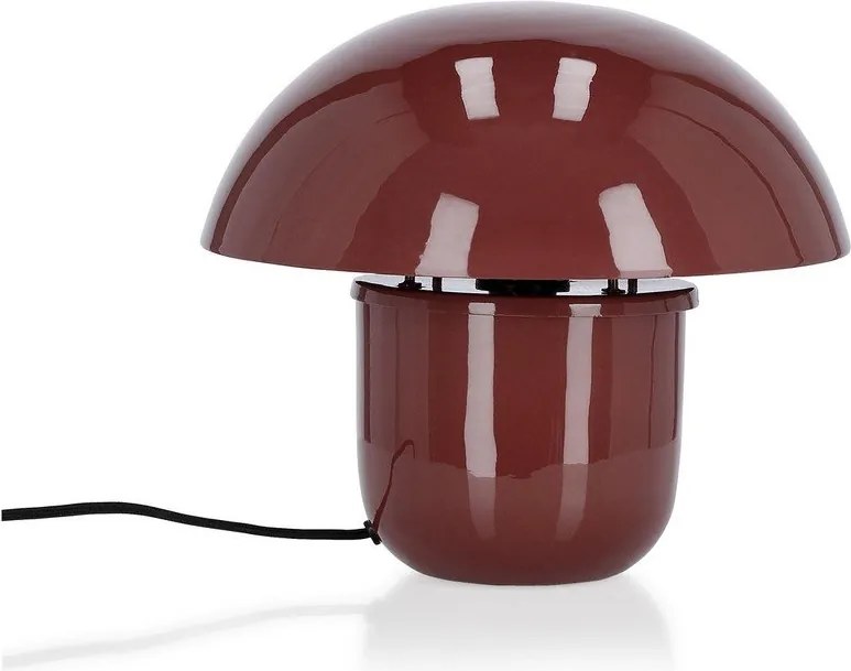 Bordowa metalowa lampa stołowa z metalowym kloszem (wysokość 27 cm) Koppel – Bizzotto