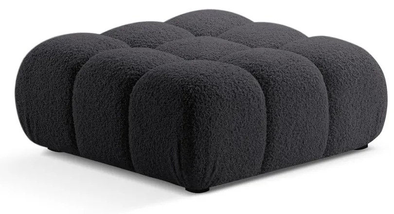 Antracytowy podnóżek modułowy z materiału bouclé Bellis – Micadoni Home