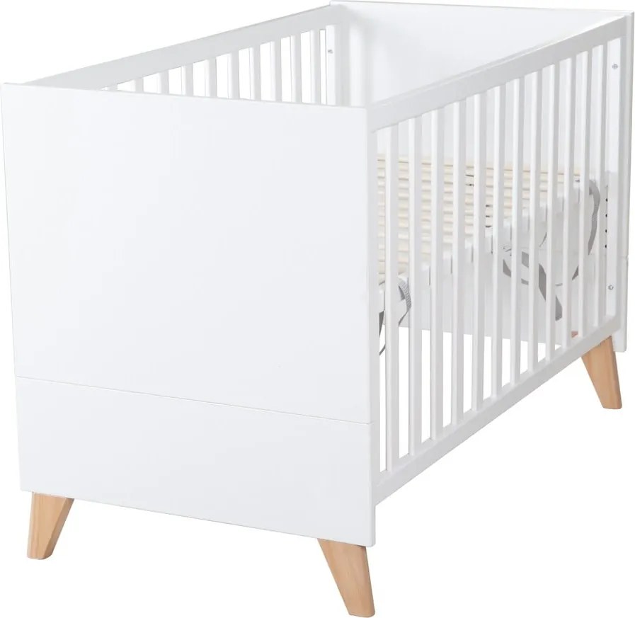 Białe łóżeczko 60x120 cm Léon – Roba