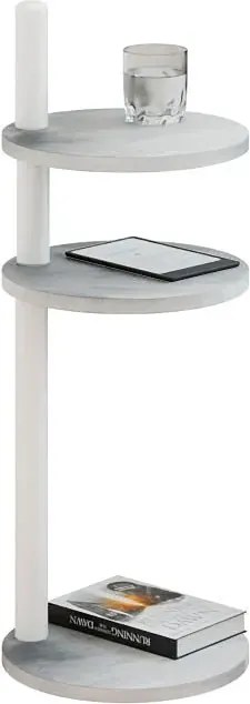 Stolik pomocniczy beton + biały B1-S35