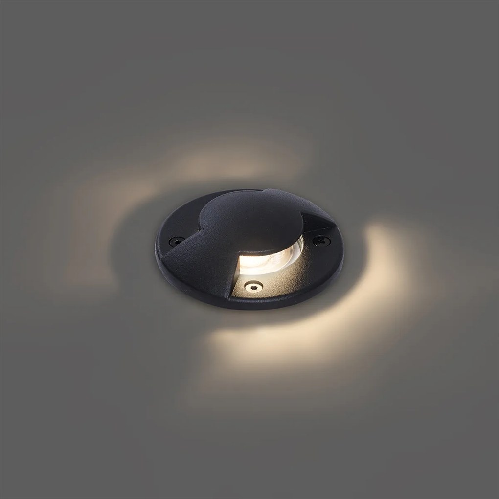 Nowoczesny reflektor gruntowy czarny GU10 50mm 2-źródła światła IP65 - Cellar