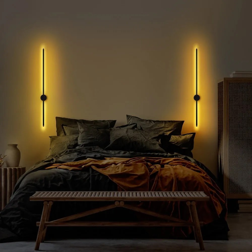 Czarny kinkiet LED ø 7 cm Sword – Opviq lights