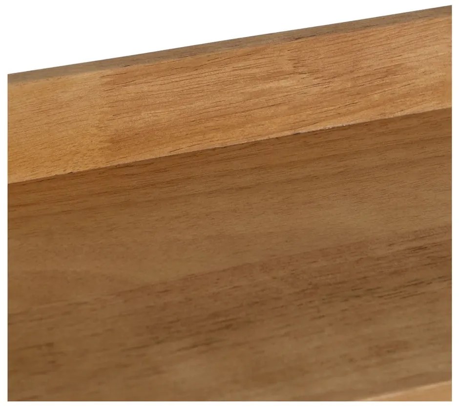 Półka z litego drewna kauczukowego w naturalnym kolorze 80 cm – Ixia