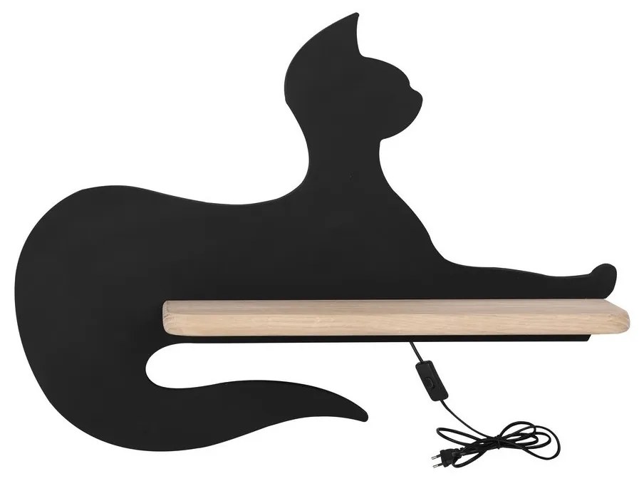 Kinkiet dziecięcy LED z półką BLACK CAT LED/5W/230V