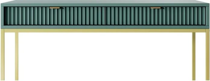 NAYA Toaletka T 104 zielona (LABRADOR) | złoty stelaż