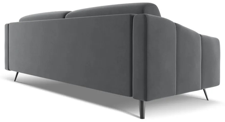 Szara aksamitna sofa 238 cm Nalu – Makamii