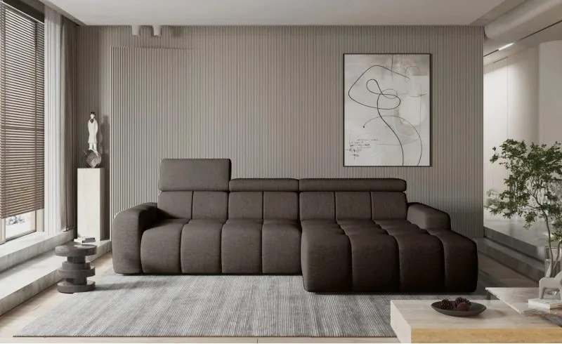 Narożnik ENZO S z elektryczną regulacją siedziska oraz z funkcją spania WERSAL