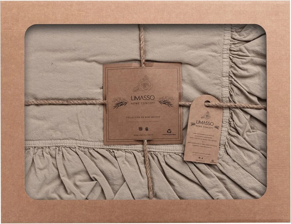 Pościel bawełniana 200x220cm oxford tan