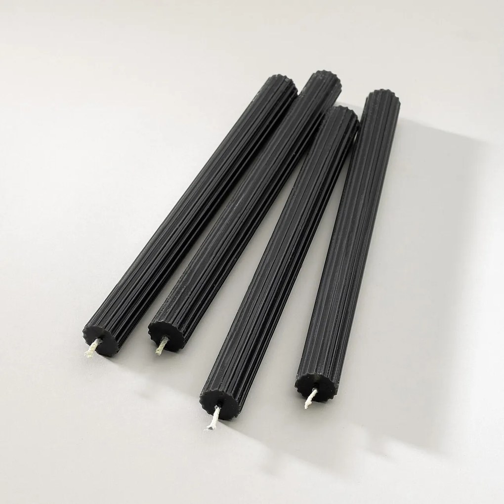 Zestaw świec stroikowych Noir 2x25 cm