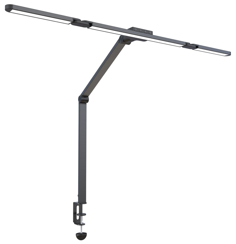 Lampa LED na biurko CLARIO, zacisk, pilot zdalnego sterowania