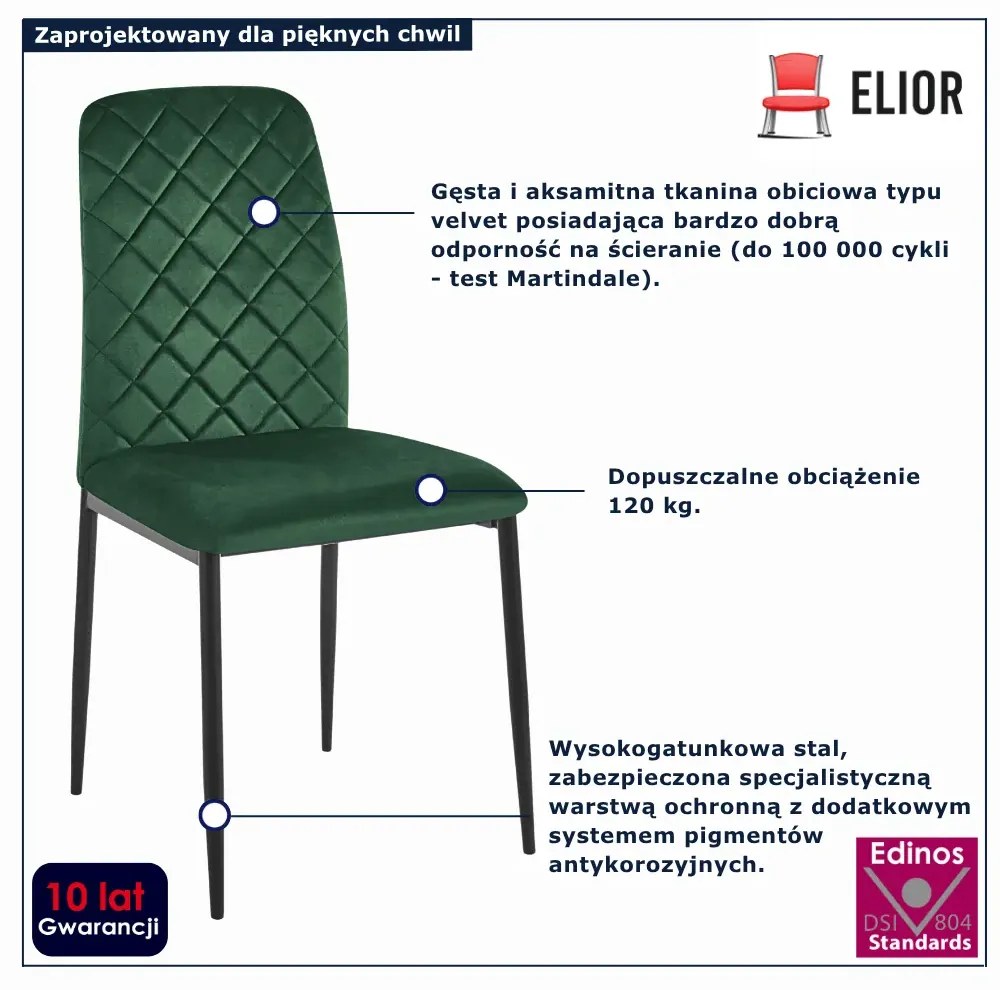 Welurowe ciemnozielone krzesło  P1-G56