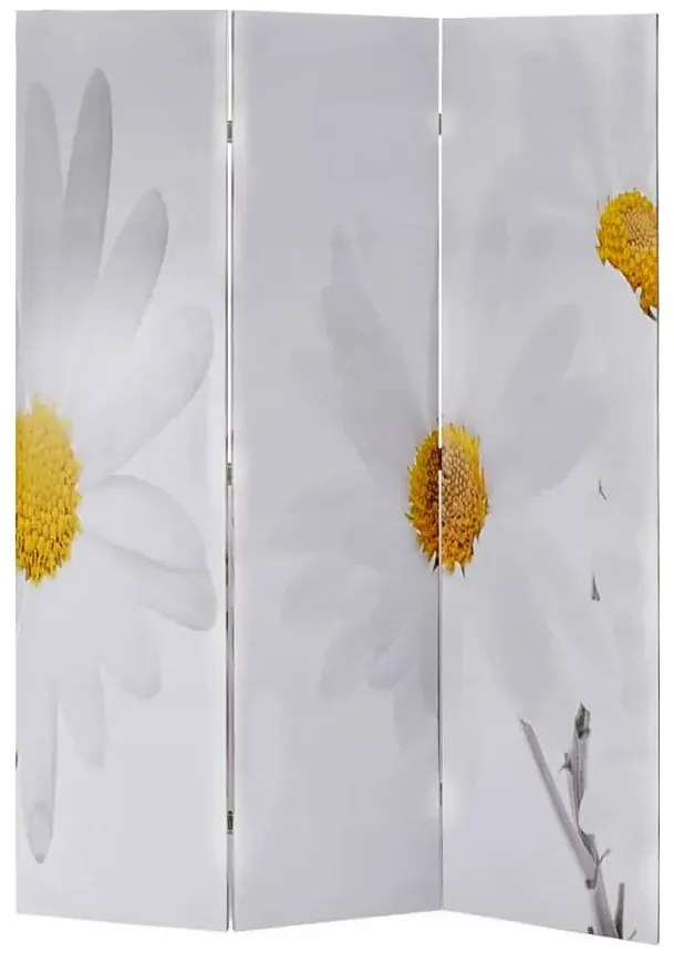 Parawan z motywem kwiatowym - Folken 3X 120 x 170 cm