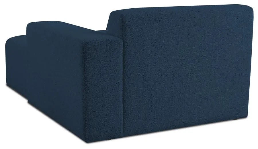Ciemnoniebieski moduł sofy z materiału bouclé (prawostronny) Roxy – Scandic