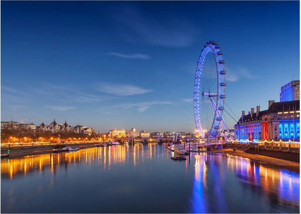 Obraz na szkle - London Eye (70x50 cm)