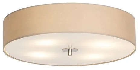 Lampa sufitowa rustykalna beżowa 50 cm - Drum Nowoczesny Oswietlenie wewnetrzne