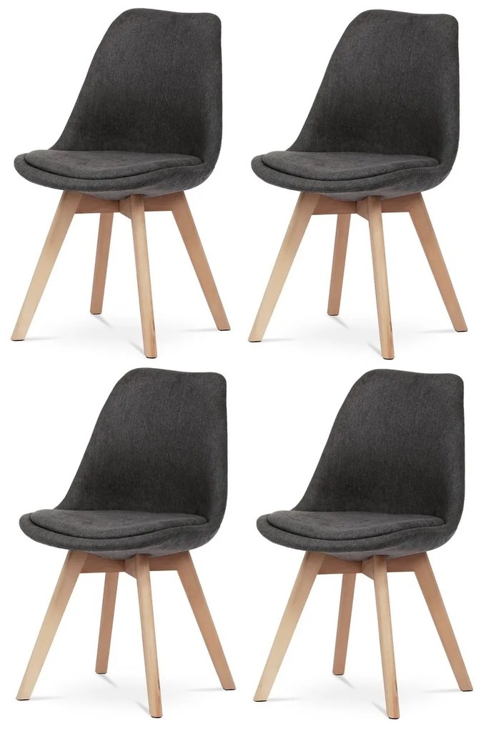 Zestaw krzeseł do jadalni CT-751 GREY2, 4 szt.