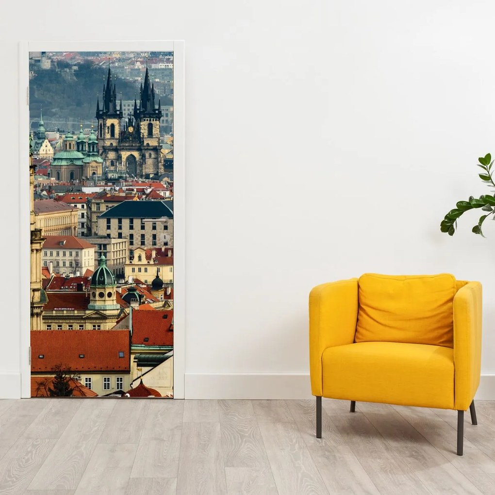 Fototapeta na drzwi - Panorama Pragi (95x205cm)