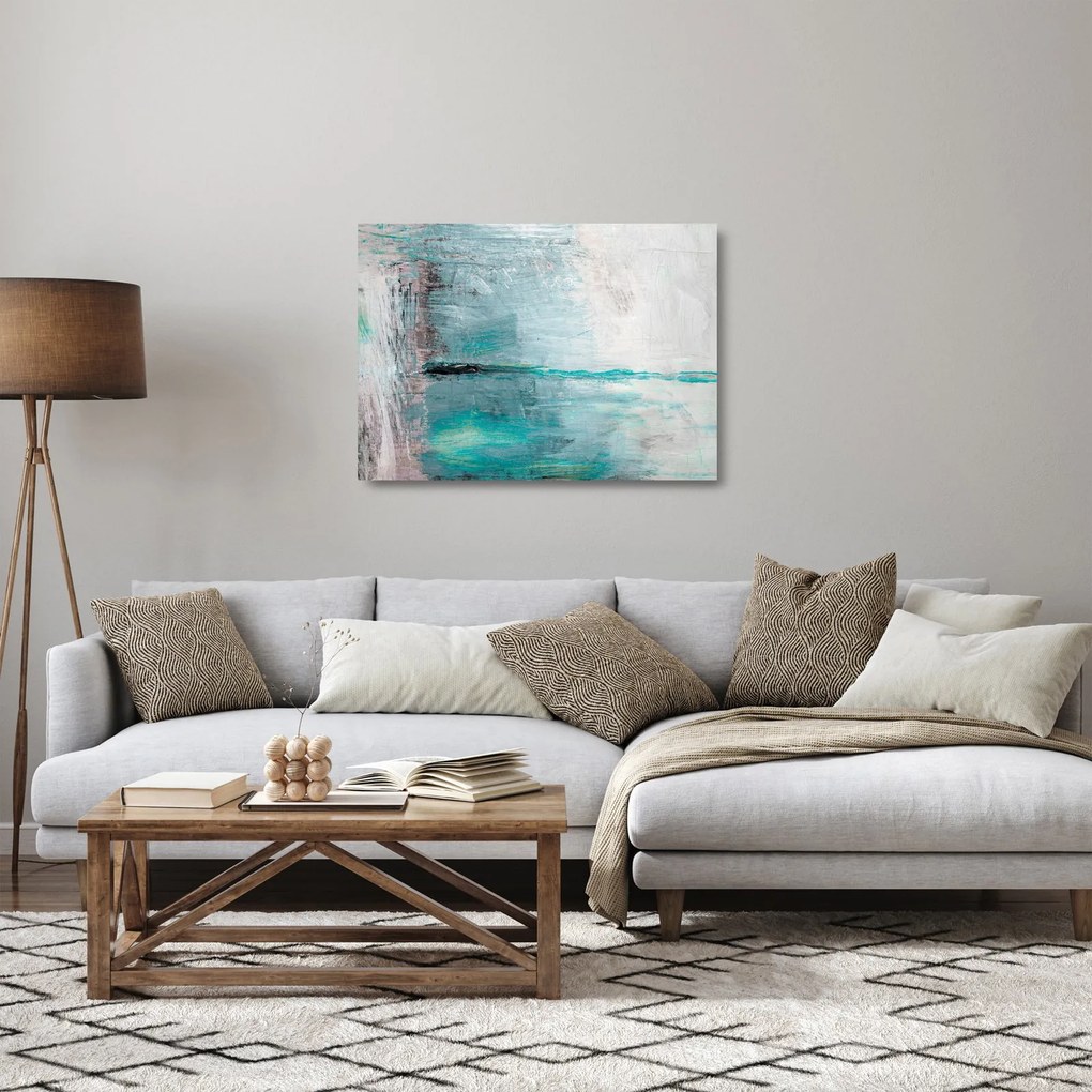 Obraz na szkle - Abstrakcyjny obraz olejny (70x50 cm)