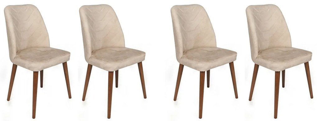 Zestaw krzeseł do jadalni Dallas Beige, 4 szt.
