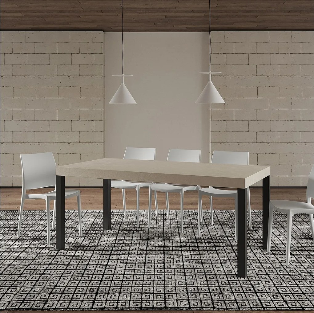 Stół rozkładany 200/304x90 cm Everyday kaszmir nogi antracytowe