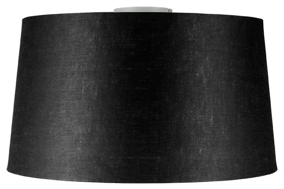 Nowoczesna lampa sufitowa biała z czarnym kloszem 45 cm - Combi Nowoczesny Oswietlenie wewnetrzne