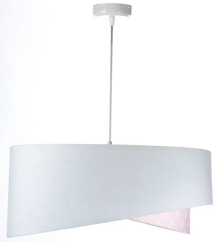 Biało-różowa lampa wisząca z wzorem L0-N50