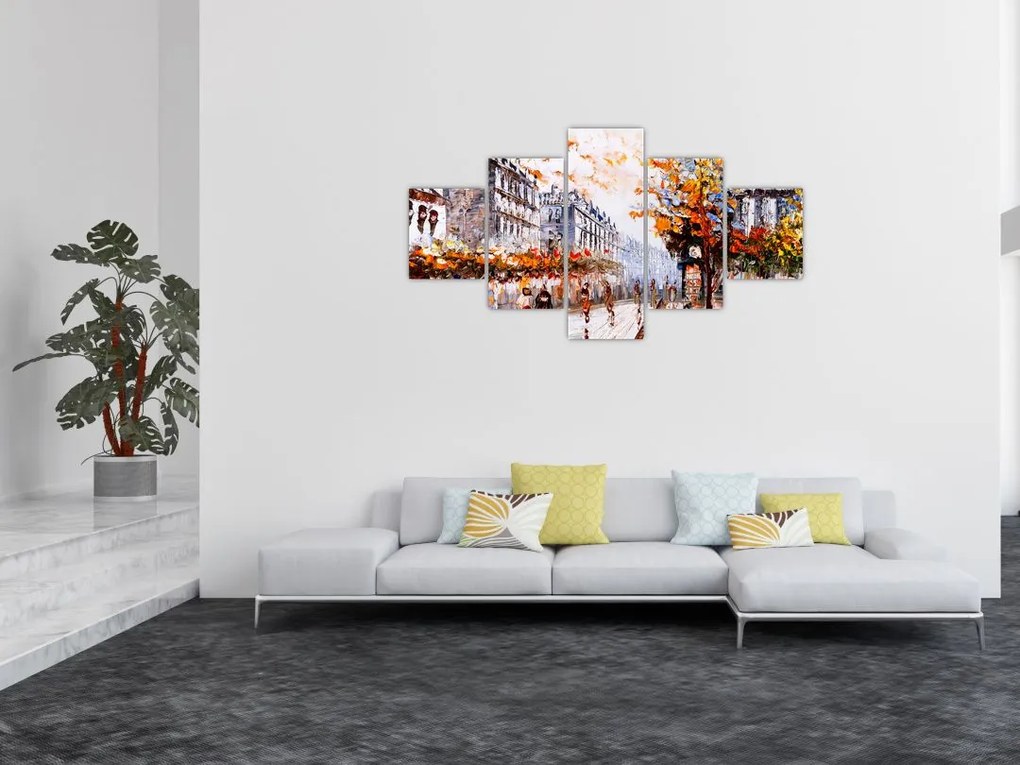 Obraz - Życie w mieście (125x70 cm)