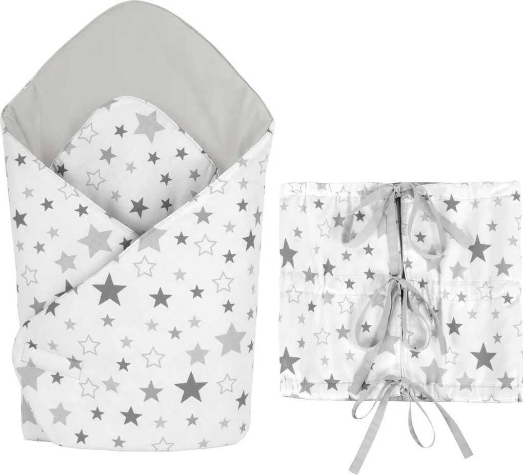 Bellatex Rożek dziecięcy Gwiazdy szary, 75 x 75 cm