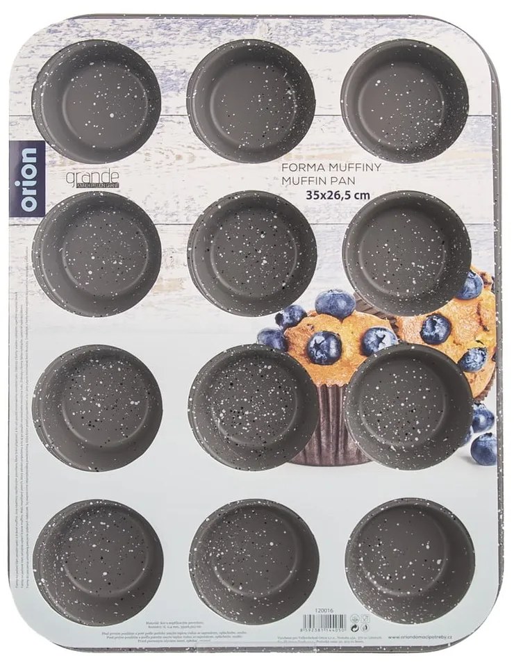 Metalowa forma do pieczenia muffinów 26,5x35 cm Grande – Orion