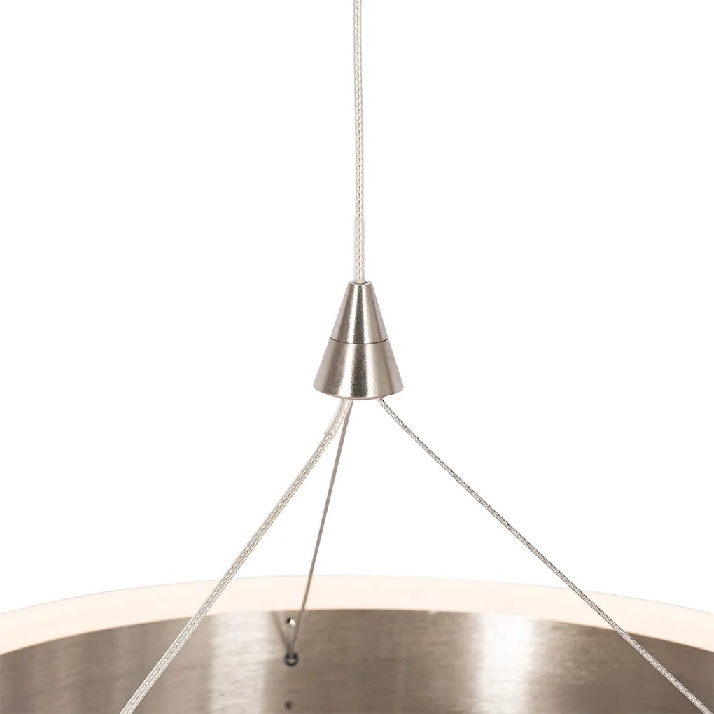 Stalowa lampa wisząca prostokątna z wbudowanym LED 3-stopniowy ściemniacz 3-światła - LyaniDesignerski Oswietlenie wewnetrzne