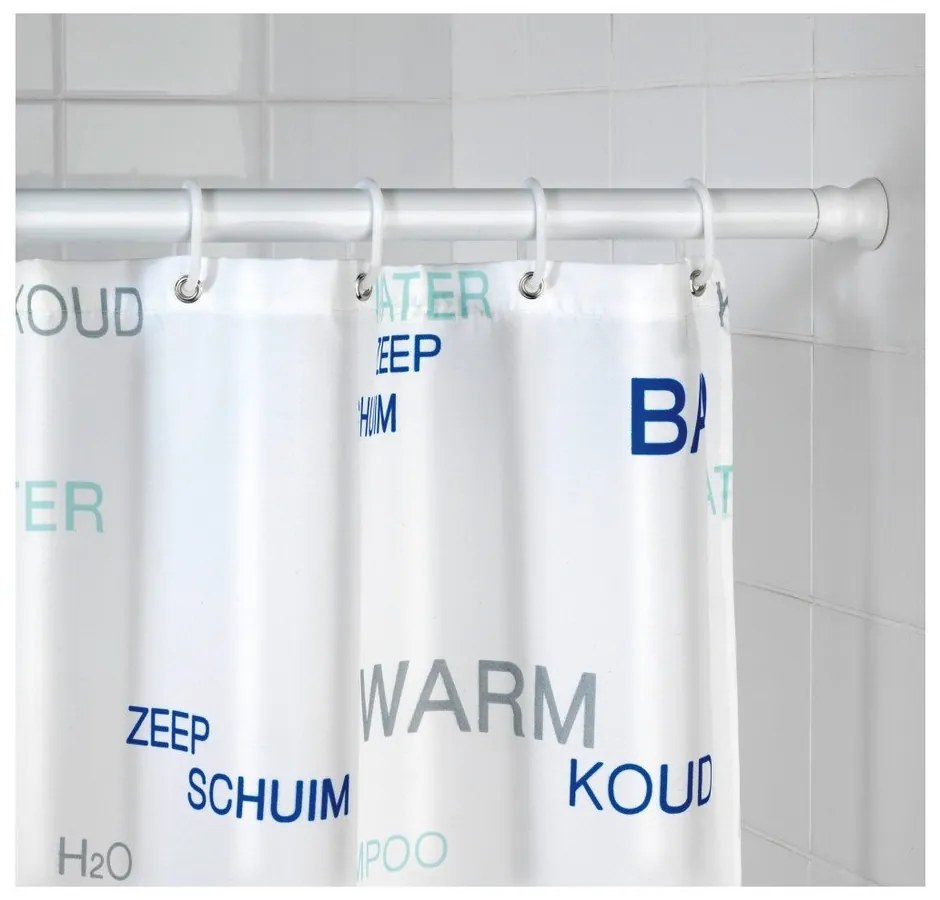 Biały drążek teleskopowy na zasłonę prysznicową Wenko Shower Curtain Rod