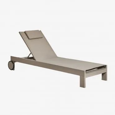 Zestaw 2 Rozkładanych Leżaków Aluminiowych Z Poduszką Akelia Moka Brown - Sklum