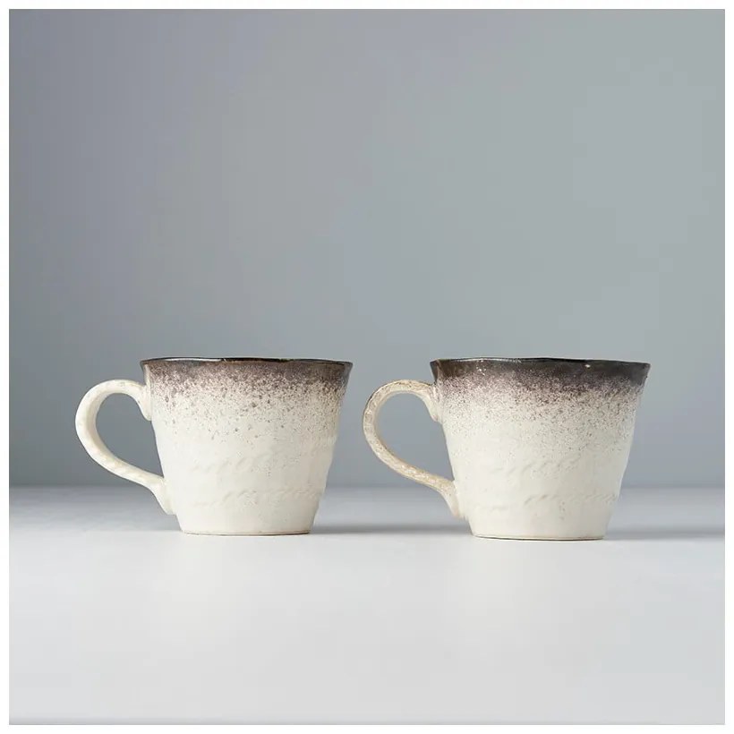 Niebiesko-biały ceramiczny kubek MIJ, 250 ml
