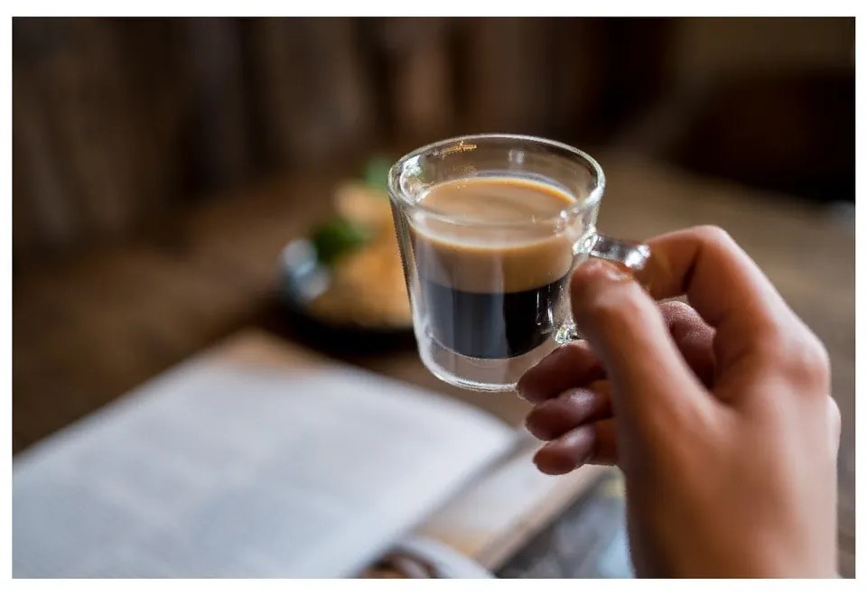 Zestaw 2 szklanek do espresso z podwójną ścianką Vialli Design, 80 ml