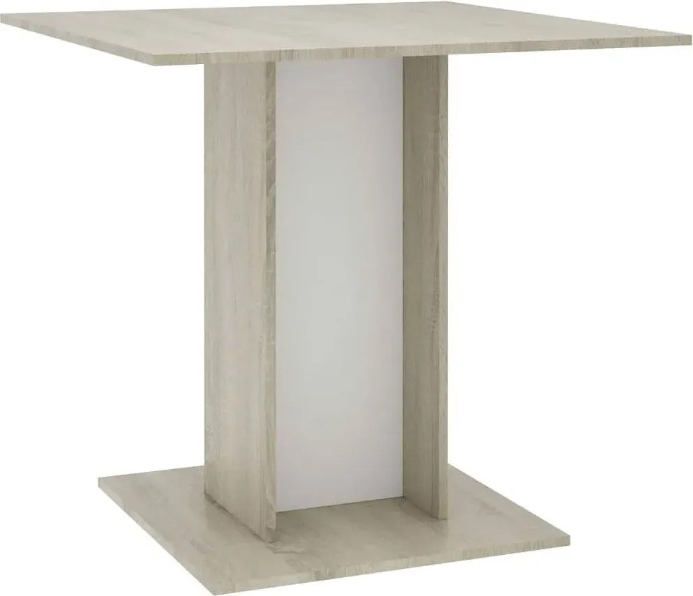 Stół kwadratowy Malto – biel i dąb sonoma