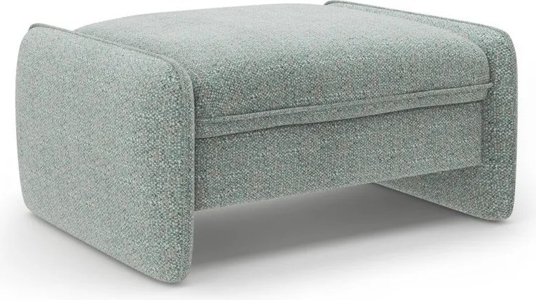 Niebieski podnóżek z tkaniny szenilowej Georgia – Micadoni