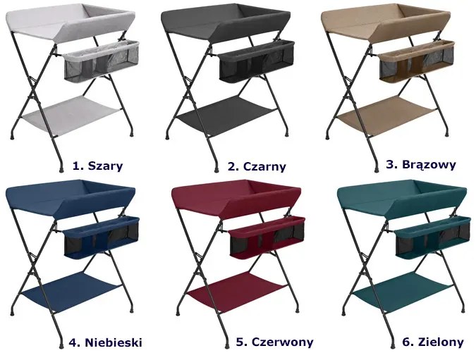 Czerwony rozkładany przewijak dla dzieci C3-D67