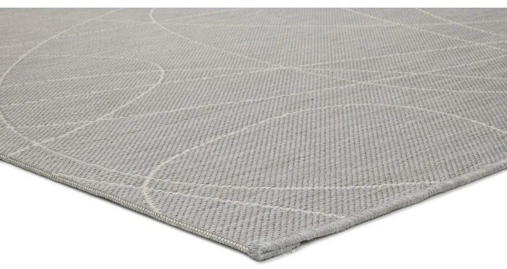 Szary dywan zewnętrzny Universal Hibis Line, 135x190 cm