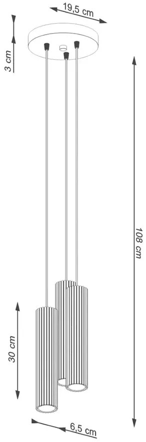 Elegancka czarna lampa wisząca - D299 N8-T86