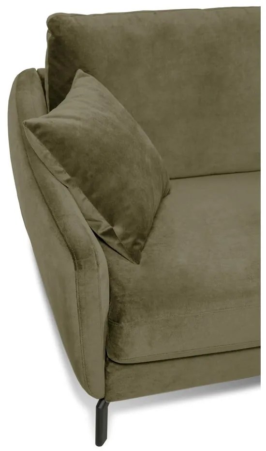 Zielona sofa z aksamitnym obiciem Scandic Magic, szer. 190 cm
