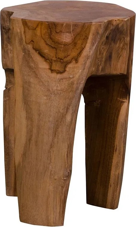 Niski Stołek Róże, Brązowy, 26x26x40 cm, Kendra Home