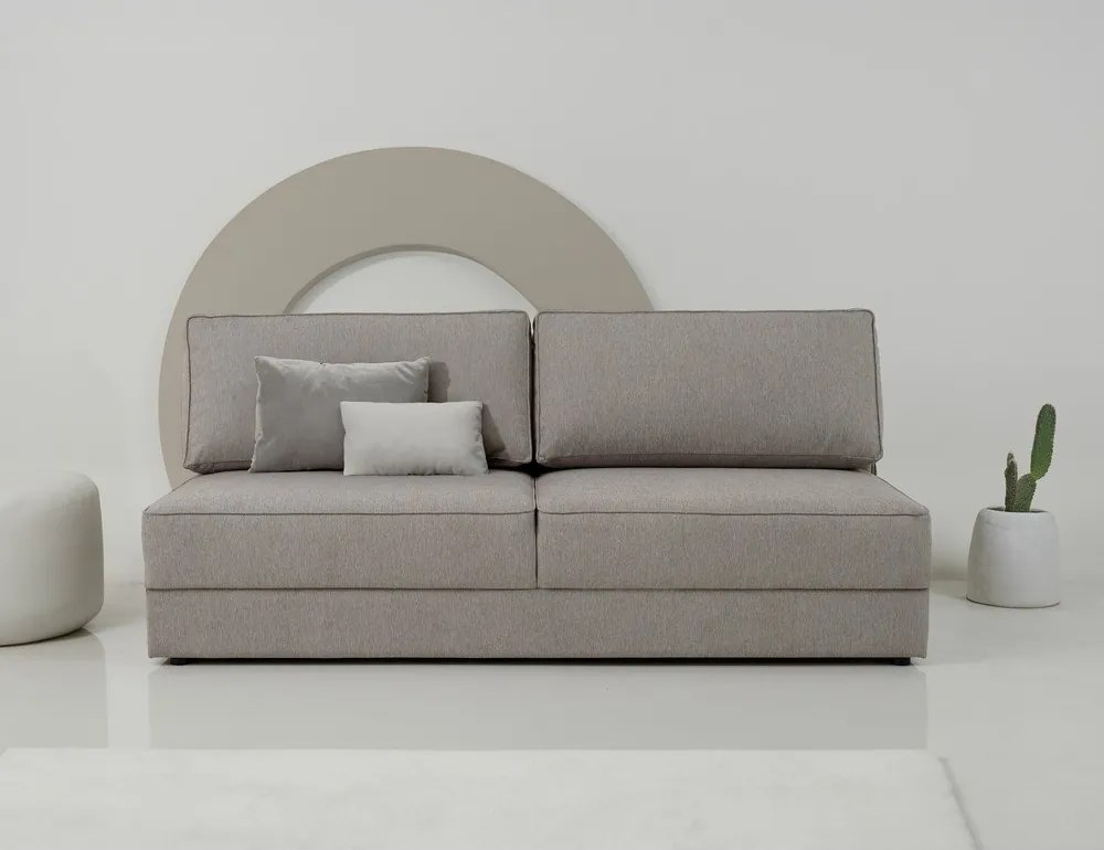 Beżowa rozkładana/ze schowkiem sofa 202 cm Dora – Scandic