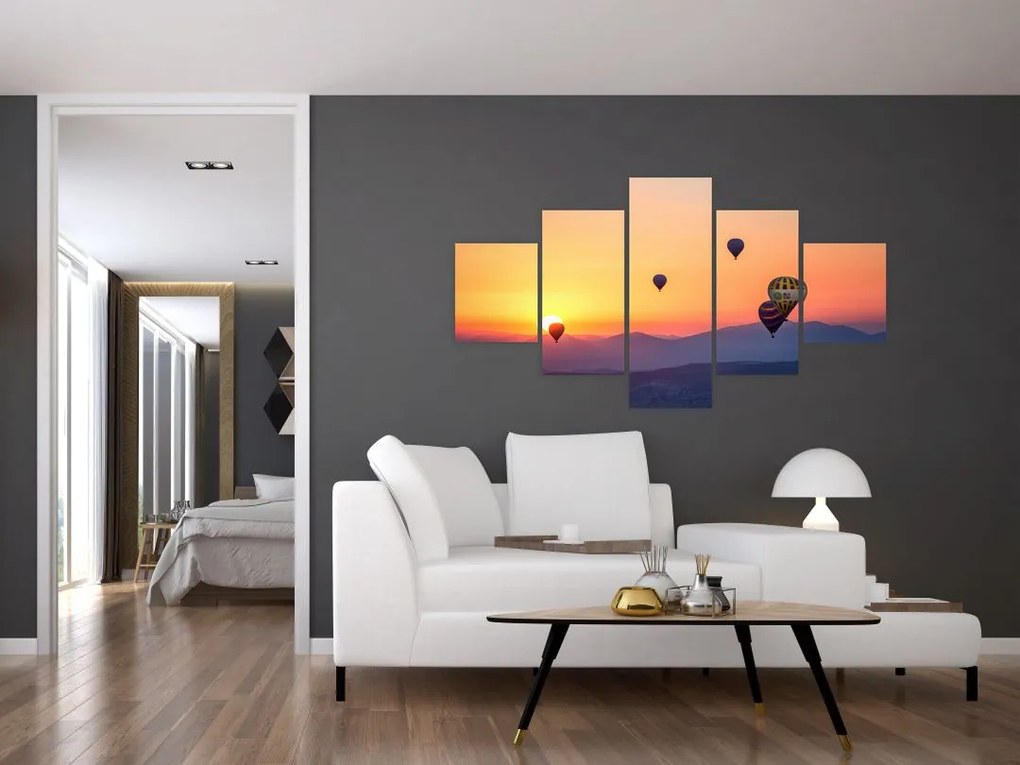 Obraz balonów na ogrzane powietrze (125x70 cm)