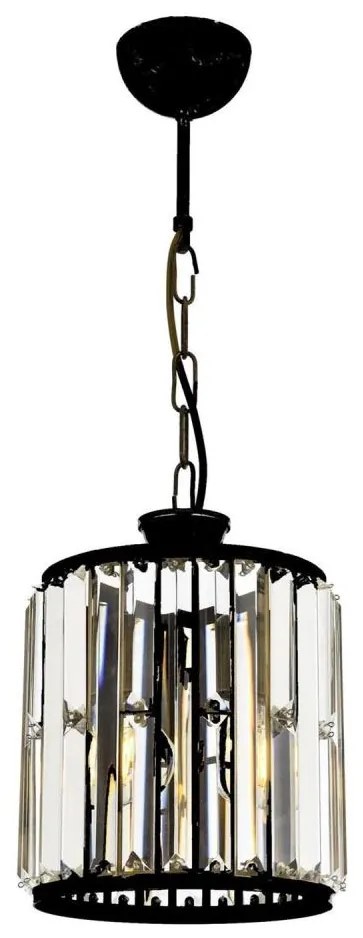 Żyrandol na łańcuchu PUNE 1xE27/40W/230V czarny
