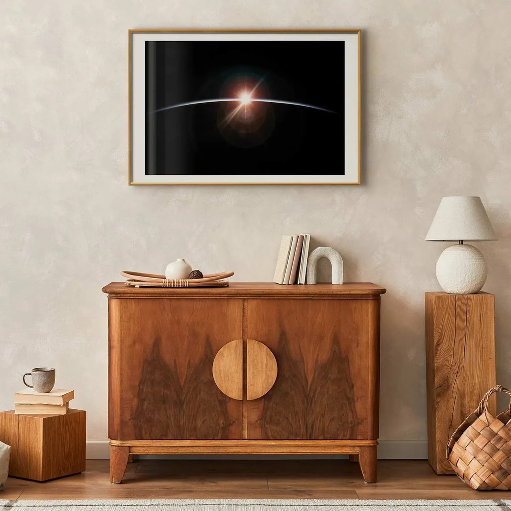 Plakat Horyzont 90x60 cm z ramą złotą z marginesem ARTGEIST B