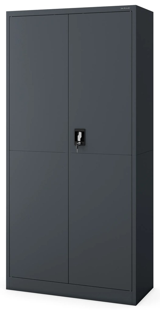 Biurowa szafa metalowa JAN, 900 x 1850 x 400 mm, Smart: antracytowa