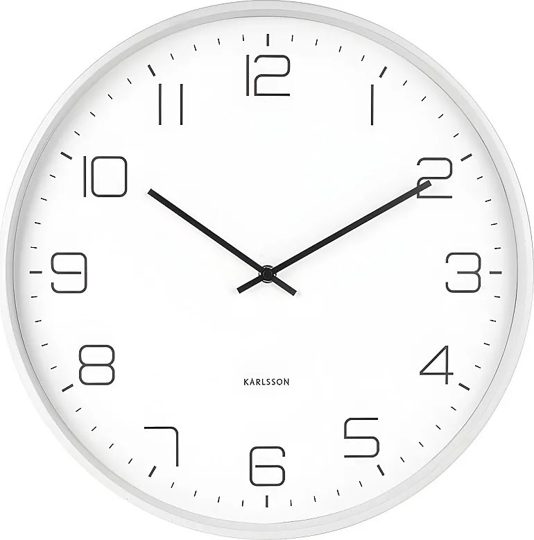 Zegar ścienny Lofty - Biały - Ø40cm