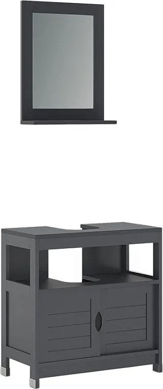 Zestaw mebli łazienkowych szary 60x30x60 vilda