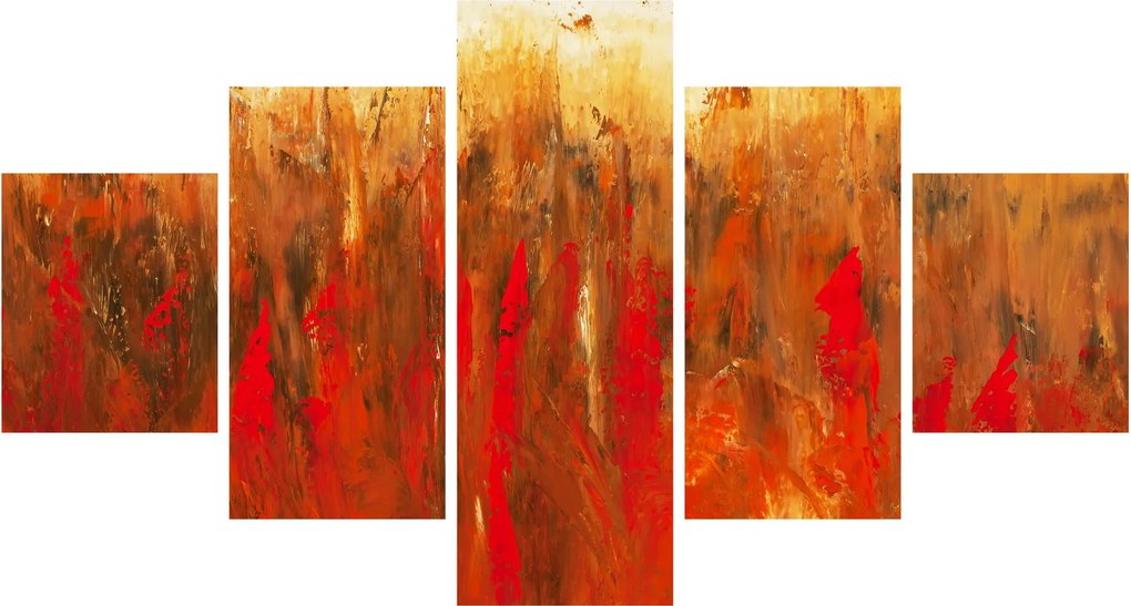 Obraz malowanej abstrakcji (125x70 cm)