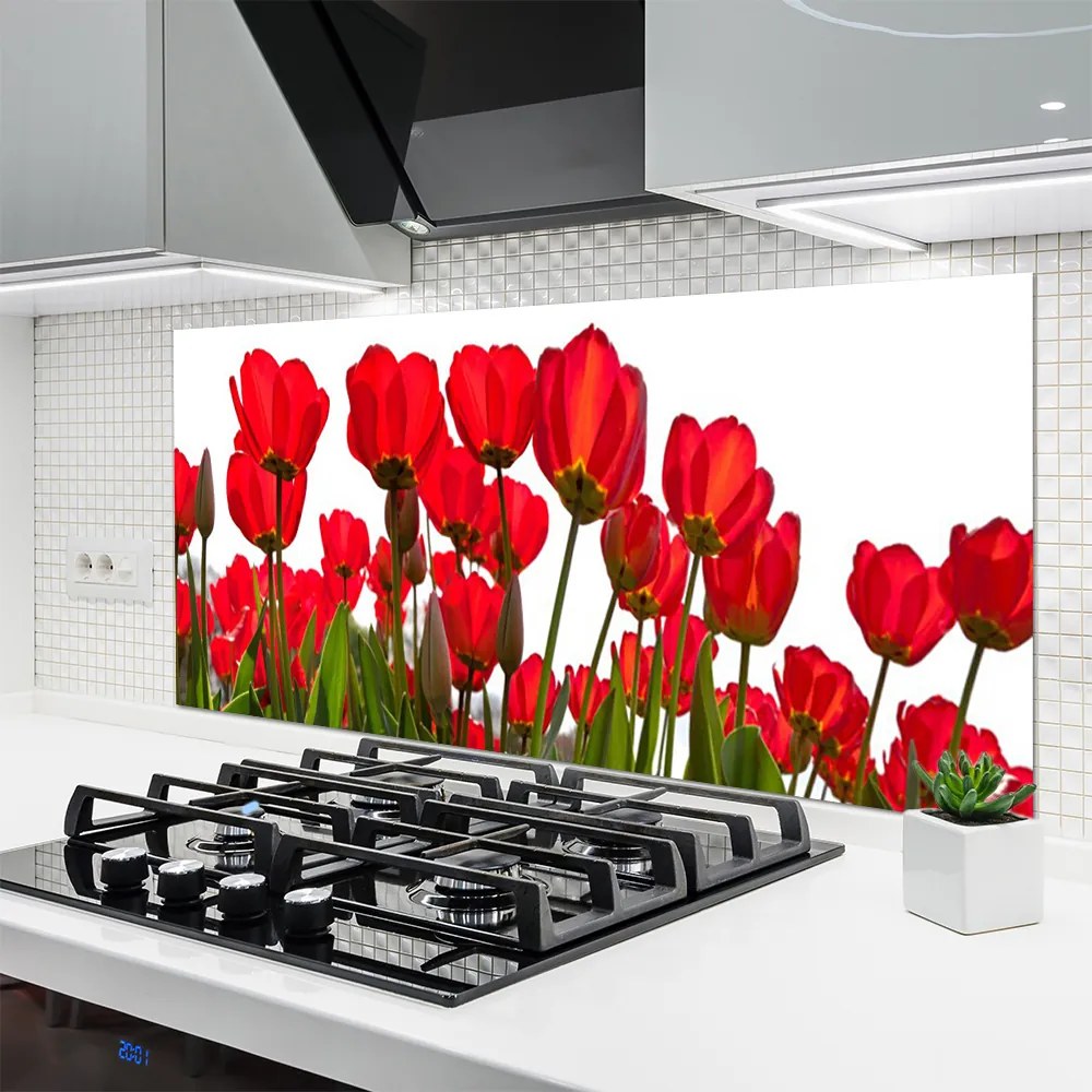 Panel nad blat kuchenny Pastelowy Ogród Na Szkle